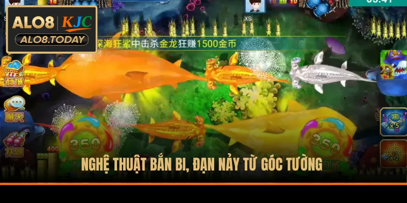 Nghệ thuật bắn bi, đạn nảy từ góc tường 